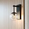 Vaxcel Keeler 1 Light Matte Black Indoor Outdoor Wall Sconce Clear Glass Globe Shade, LED Compatible T0714 - alternate 1